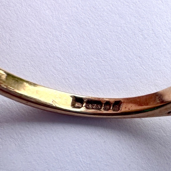 antique cabochon ruby diamond cluster signet ring gold vintage edwardian 5.5 - Picture 9 of 9